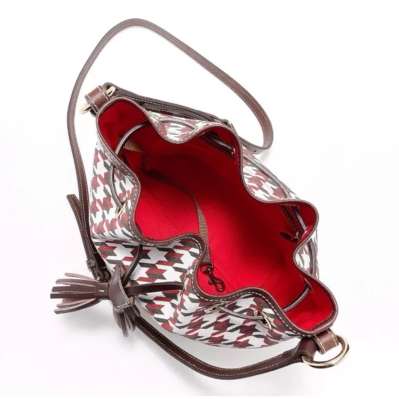 Dooney & Bourke Houndstooth Drawstring Crossbody!! 😍 NWT!! - Picture 10 of 11